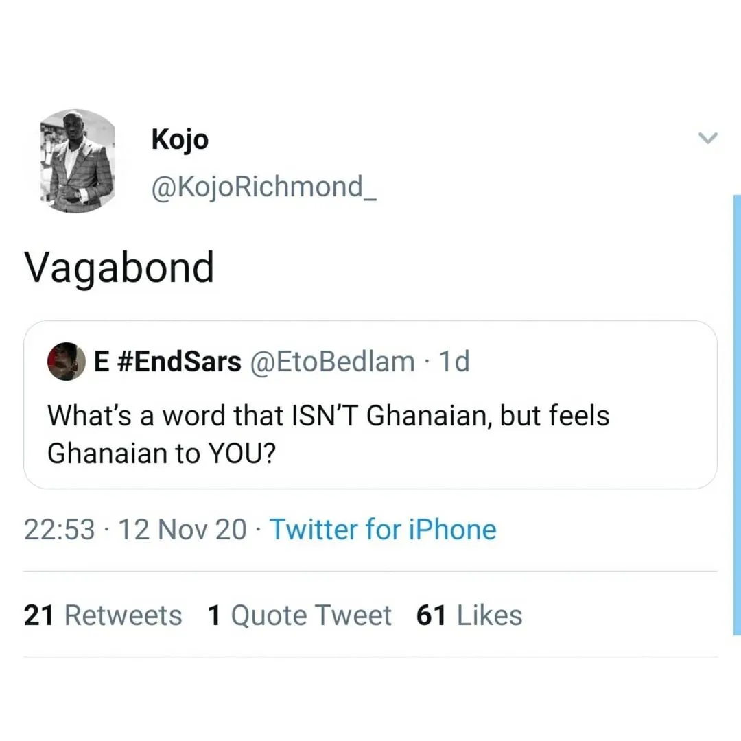 What sounds rude, Ghanaian or a compliment but really isn’t?? These tweets will have you laughing hard