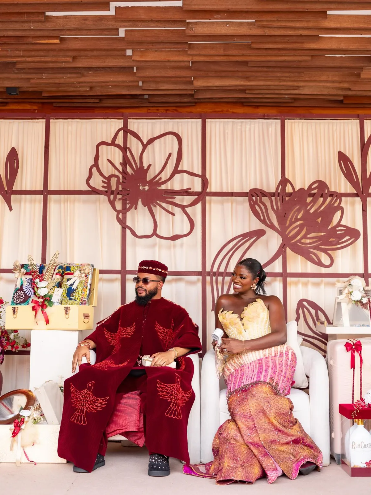 10/10: Every Look Ghanaian Stylist VTabi and King Cold Wore for Their Classy #VEEVALACOLD Wedding