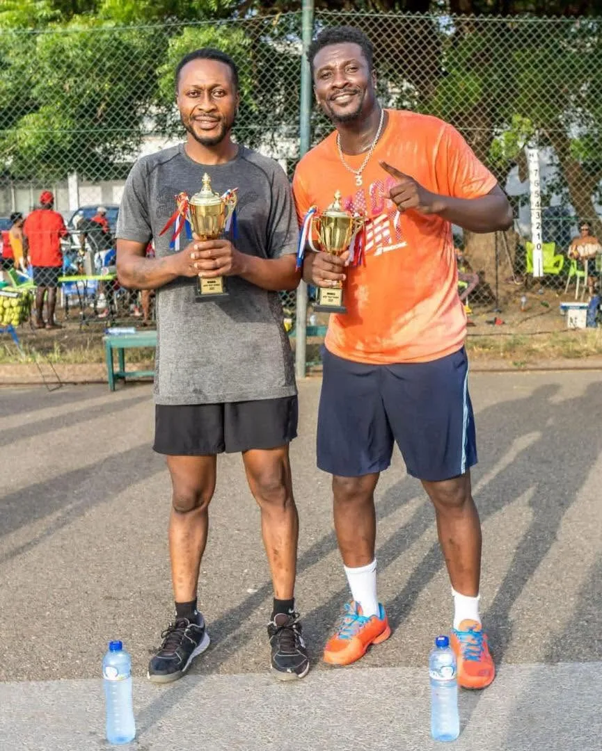 Asamoah Gyan and his big brother Baffour Gyan