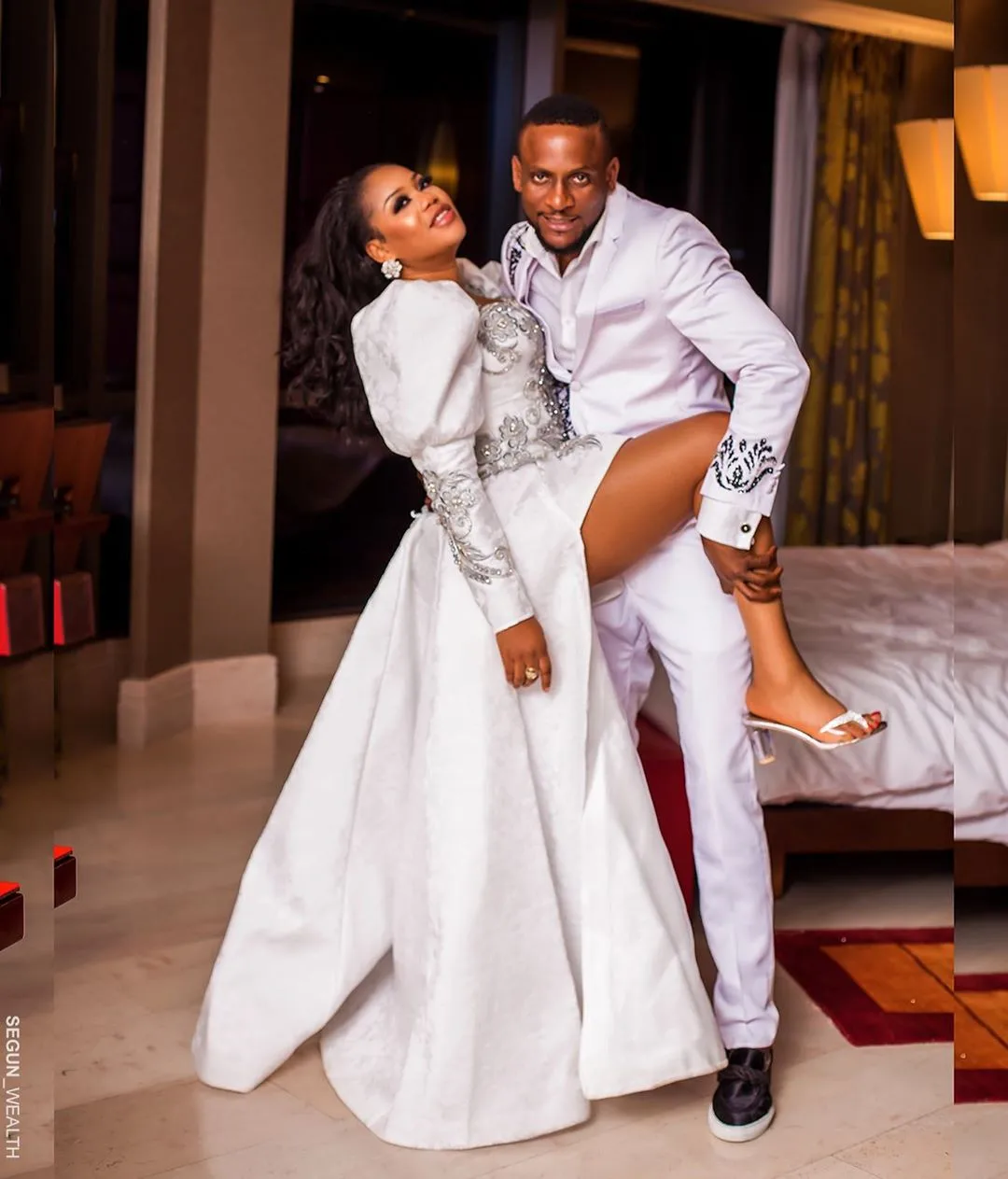 #BamTeddy19: Bambam and Teddy-A’s wedding in Dubai had guests rocking all-white outfits