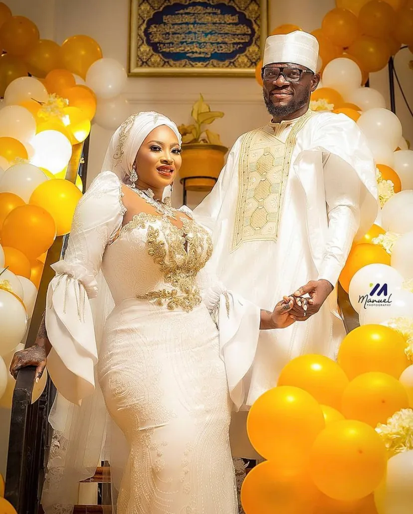 Take a look at all the glamour from Ghanaian goalkeeper, Fatau Dauda and his heartthrob, Failatu Alhassan’s wedding.