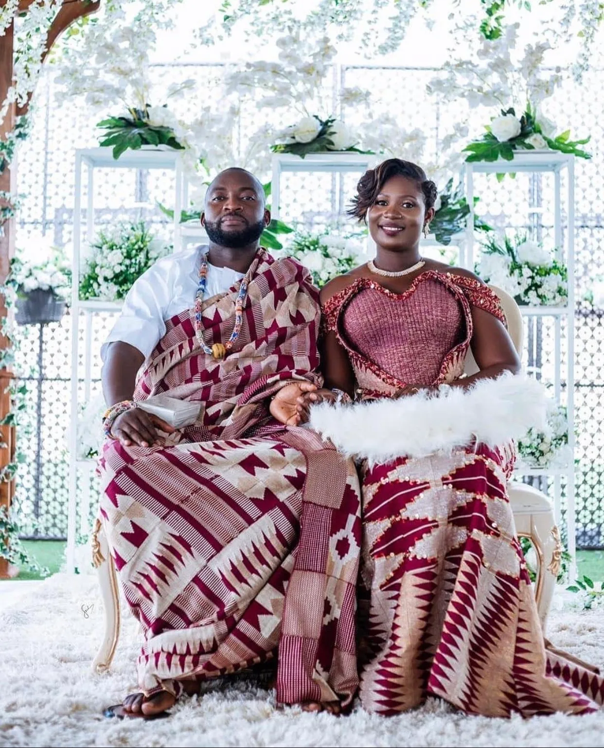 These matching traditional Kente outfits will inspire you to get married in 2021