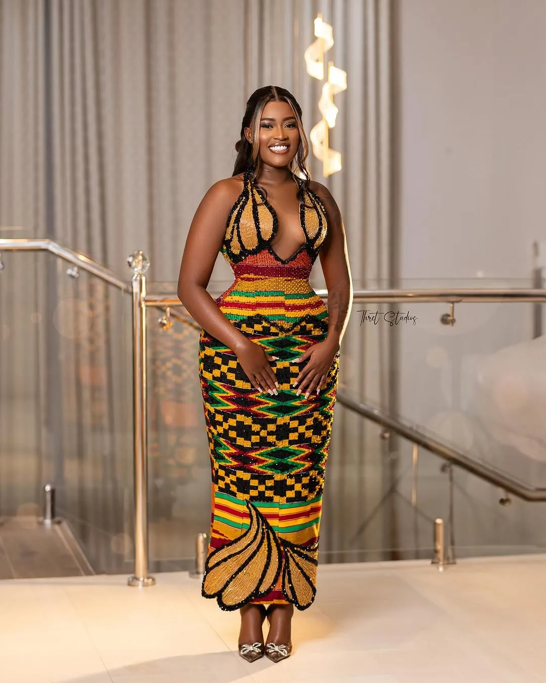 Ghanaian actress Fella Makafui in Kente