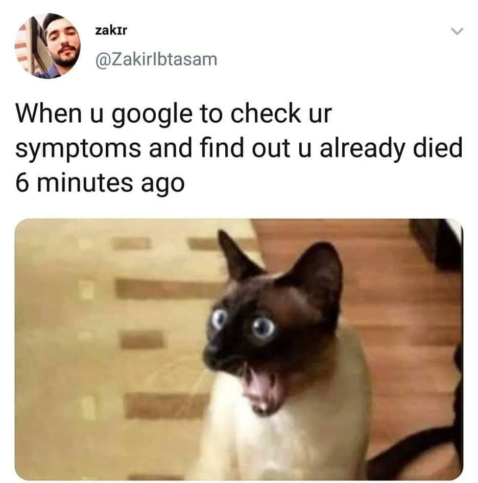 Here is why you need to stop googling your symptoms when you feel under the weather.