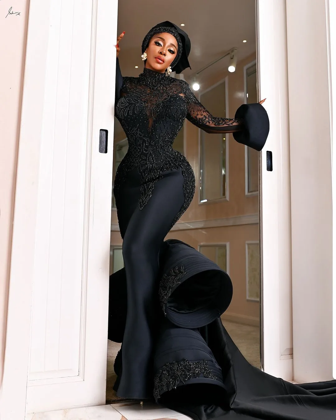 Ini Edo shines in a black couture piece at the 2024 Red Sea International Film Festival opening night