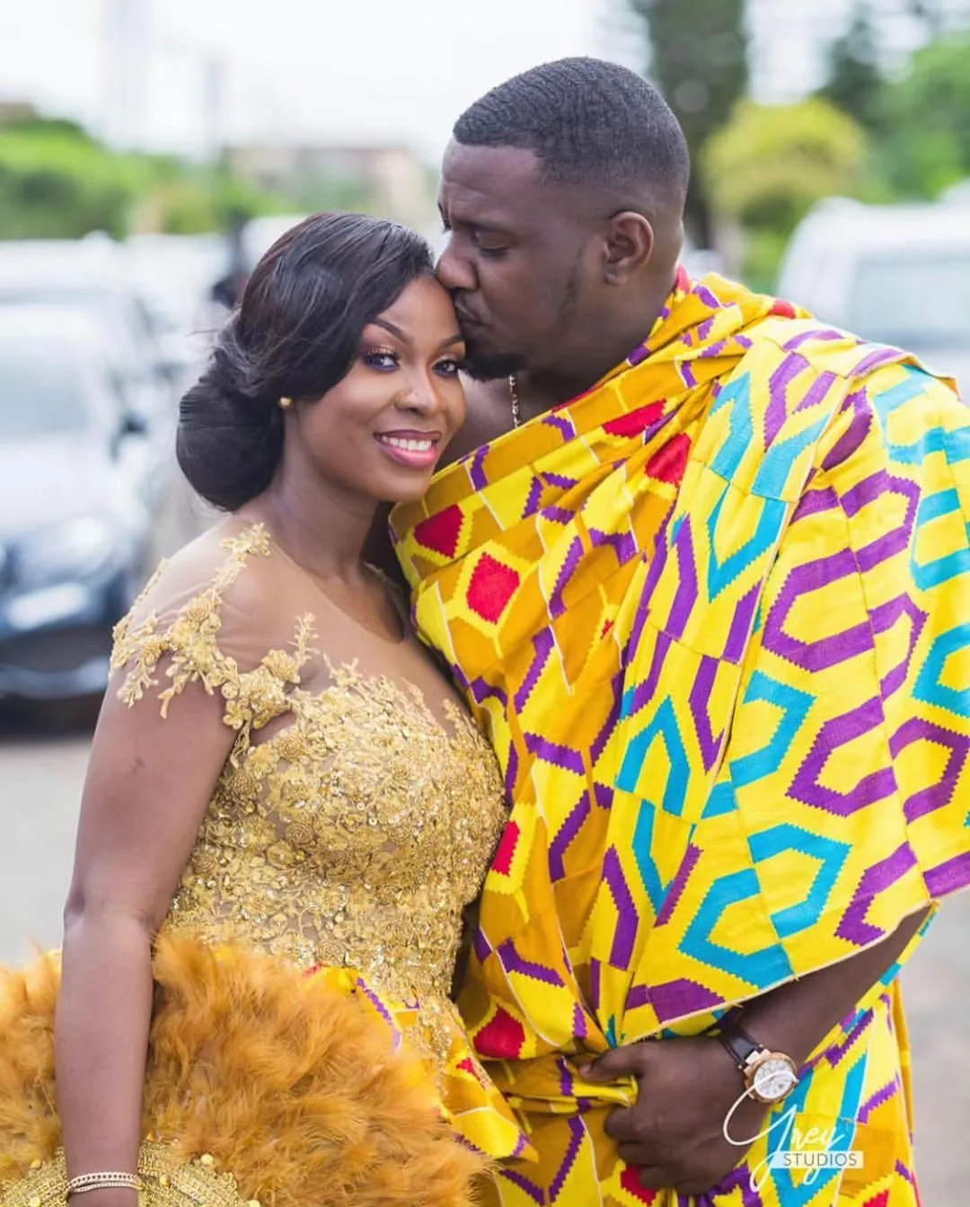 Here are the first photos from John Dumelo & Gifty’s destination wedding