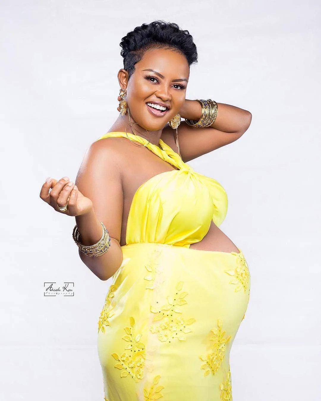 Here are the graceful pregnancy photos Nana Ama Mcbrown shared to announce the birth of her baby girl.