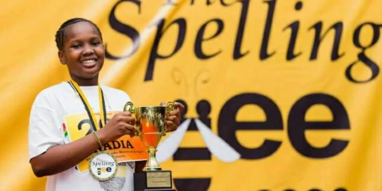 Go Girl!! Nadia Chelpang is the first student from Northern region to win the Spelling Bee