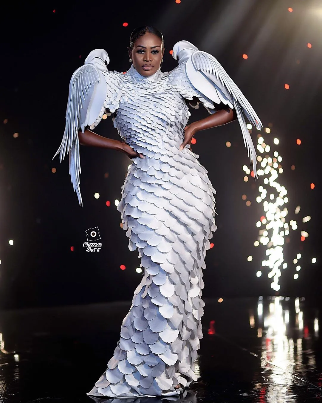 #GlitzStyleAwards19: Nana Akua Addo saved fashion in this Cary Santiago eagle dress