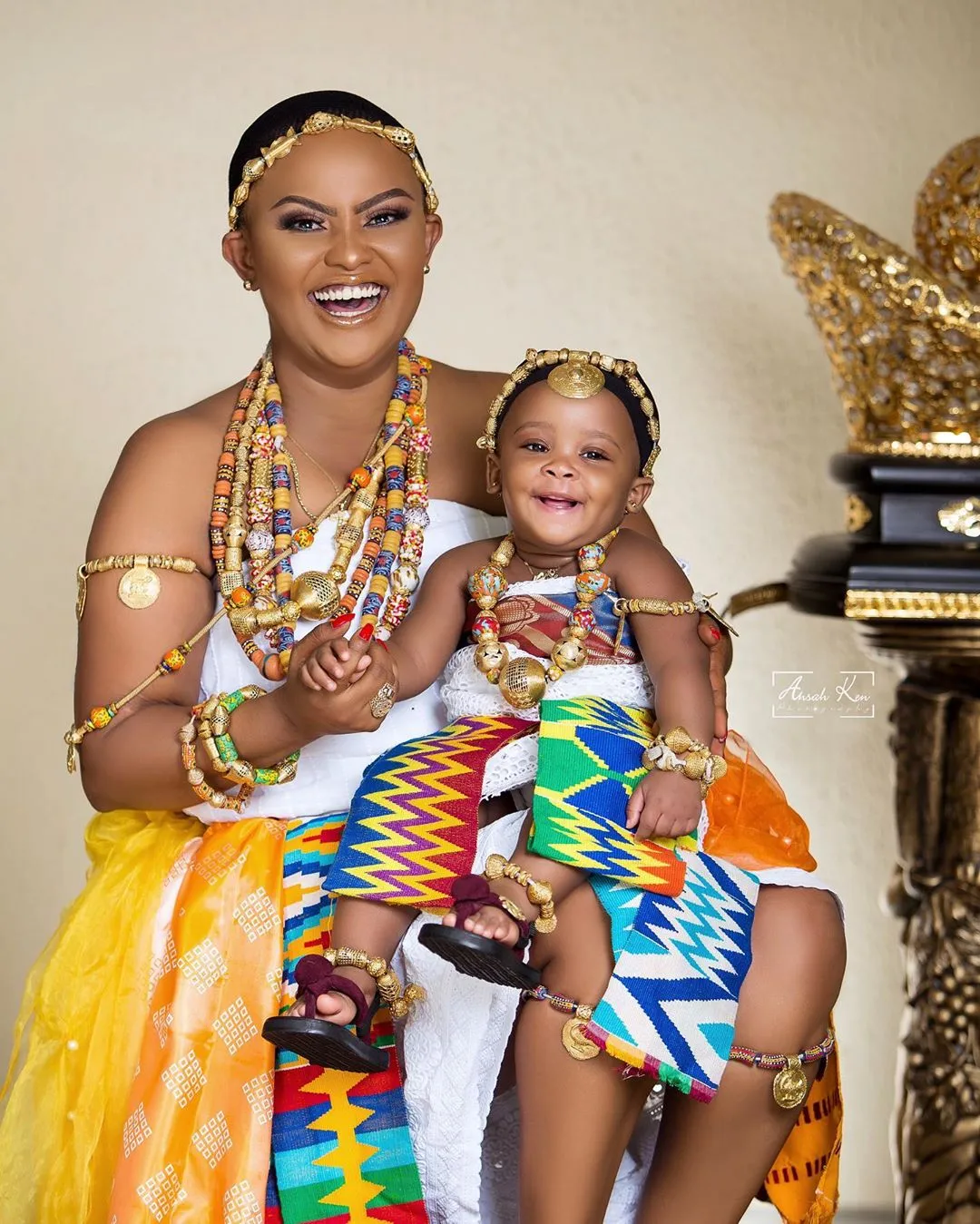 We are seriously swooning over these adorable images of Nana Ama Mcbrown and baby Maxin