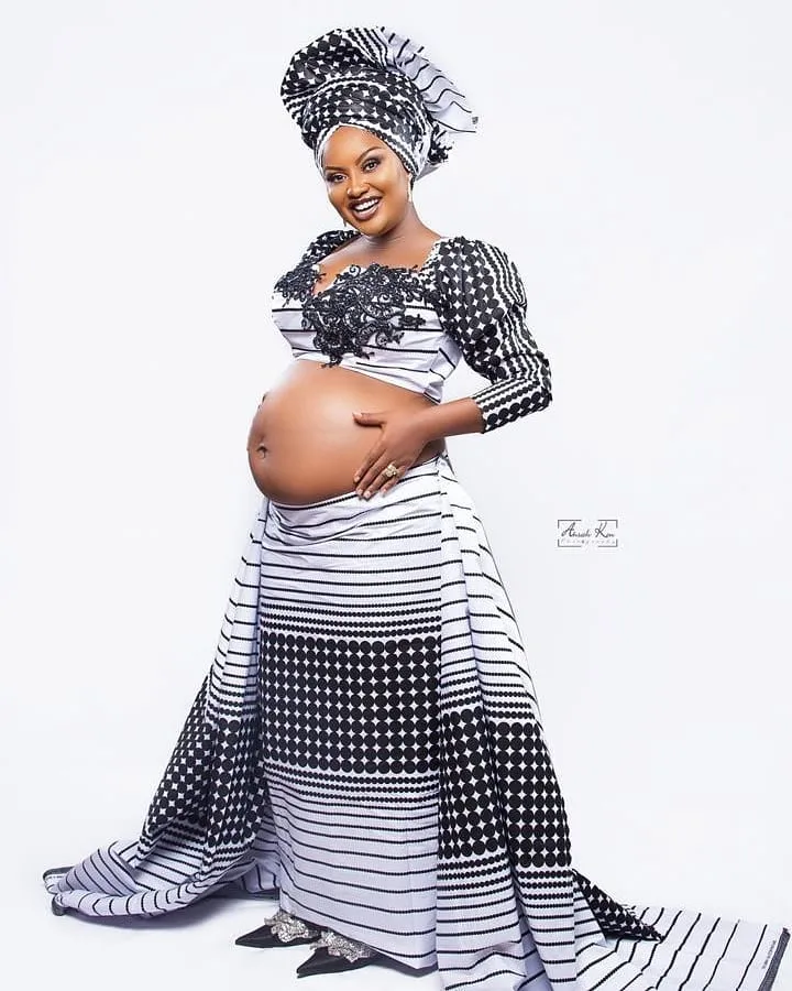 Here are the graceful pregnancy photos Nana Ama Mcbrown shared to announce the birth of her baby girl.