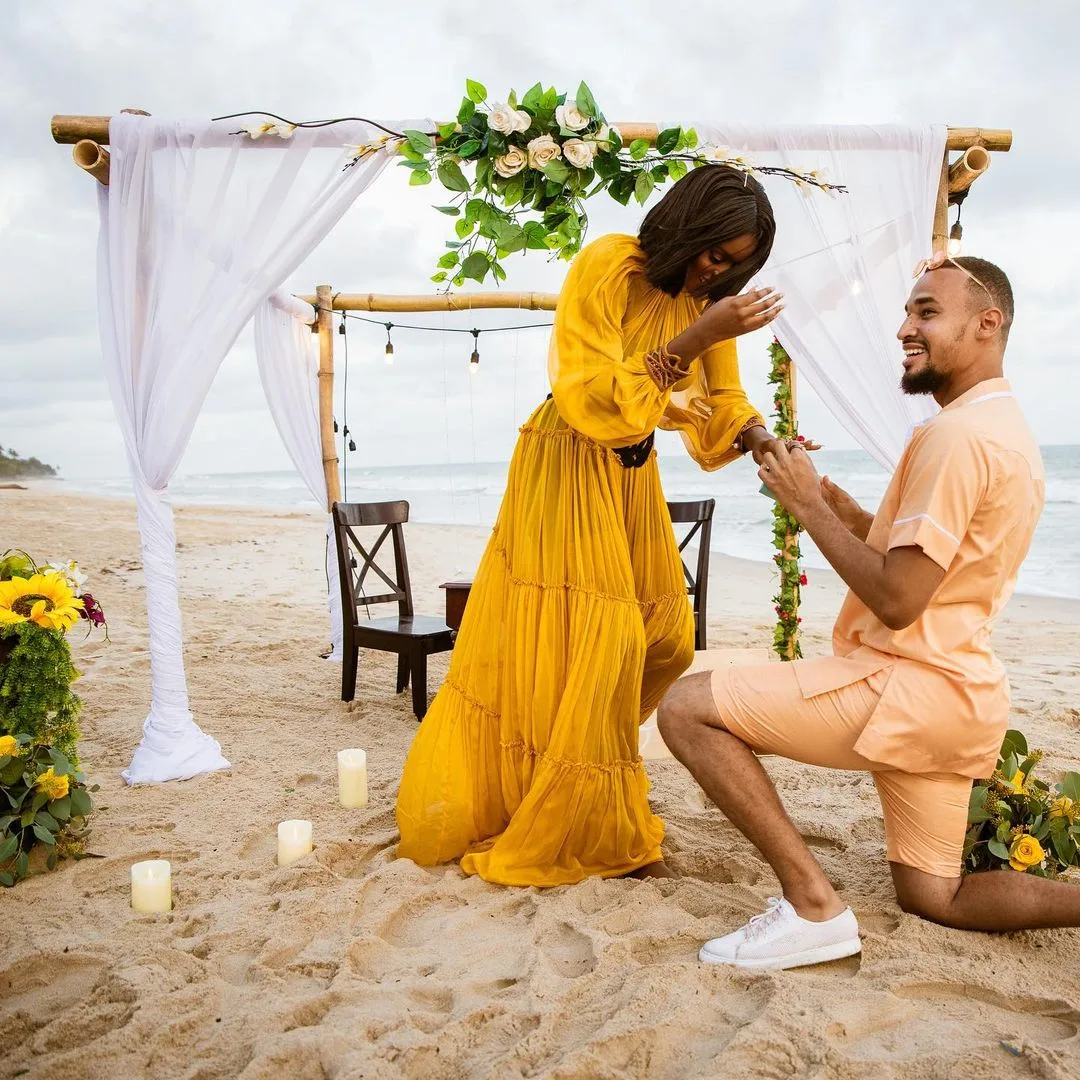 Here’s how model and content creator, Roselyn Ashkar’s boyfriend pulled the best proposal on the beach