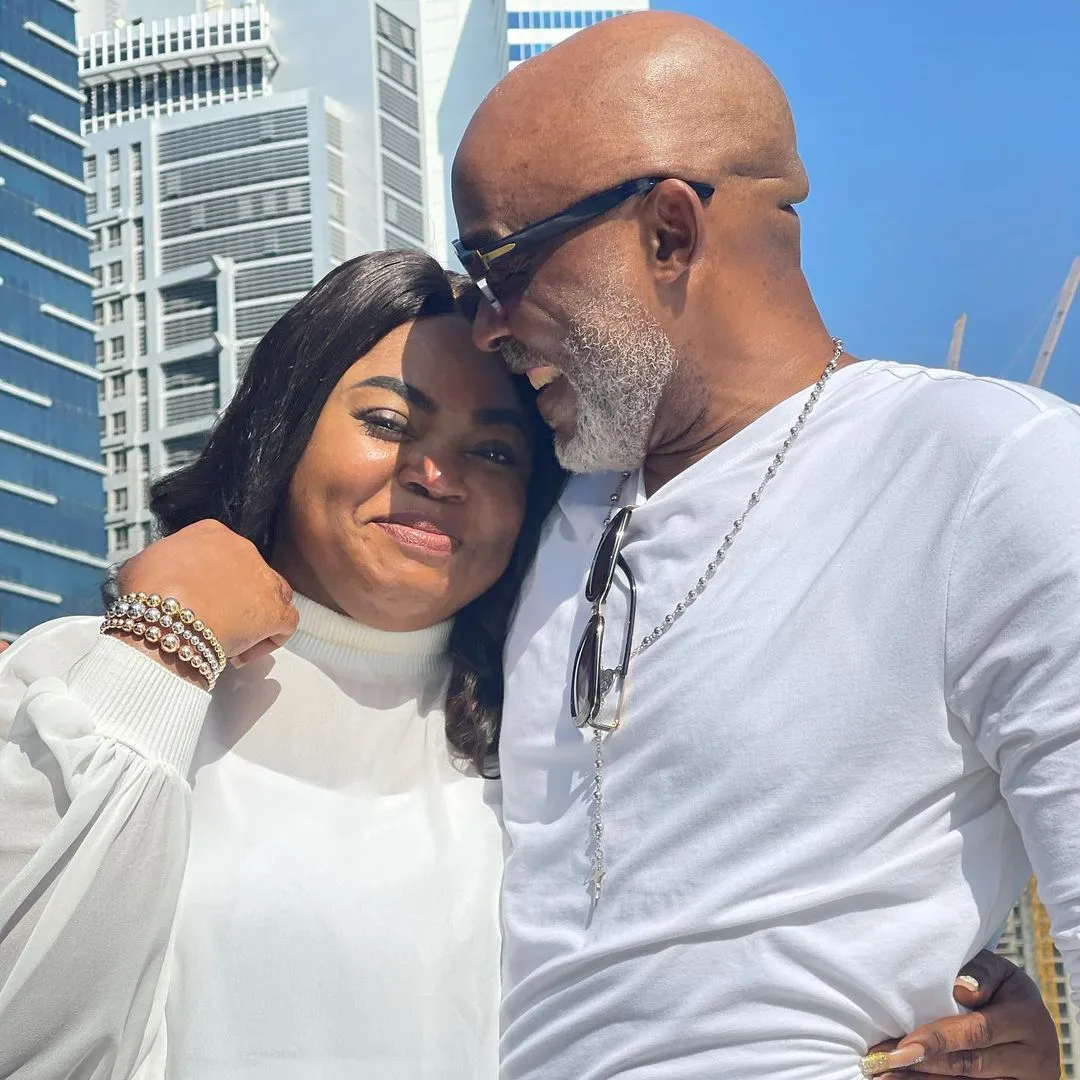 Cheers to 20!!! Actor Richard Mofe-Damijo and his lovely wife are celebrating their 20th Anniversary