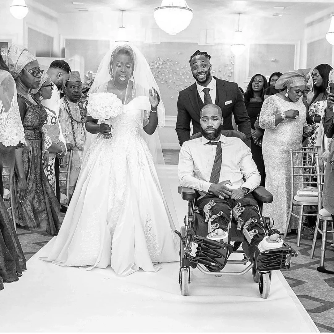 This bride shared an emotional story of how her brother survived a motor accident to take her to the altar