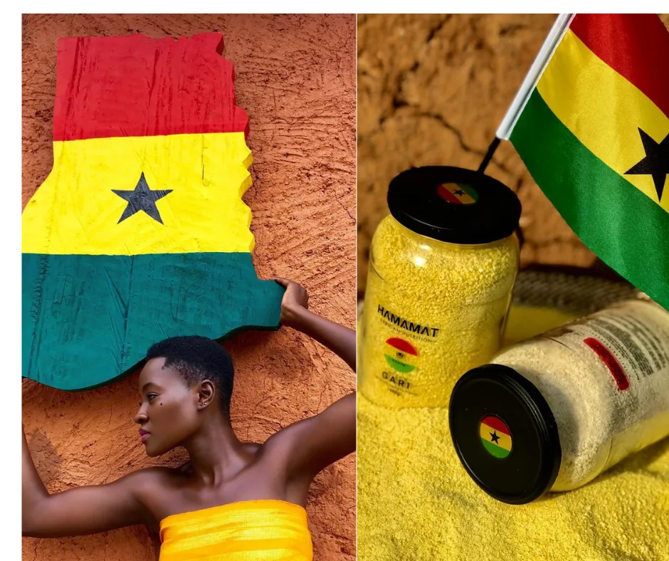 Hamamat Montia is re-branding the popular staple Gari to give it a global appeal