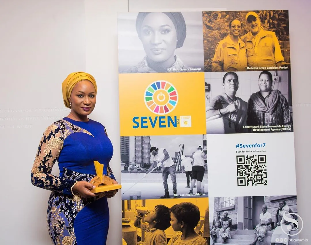 Samira Bawumia rocked a stunning blue dress to the #7forseven event as an honoree