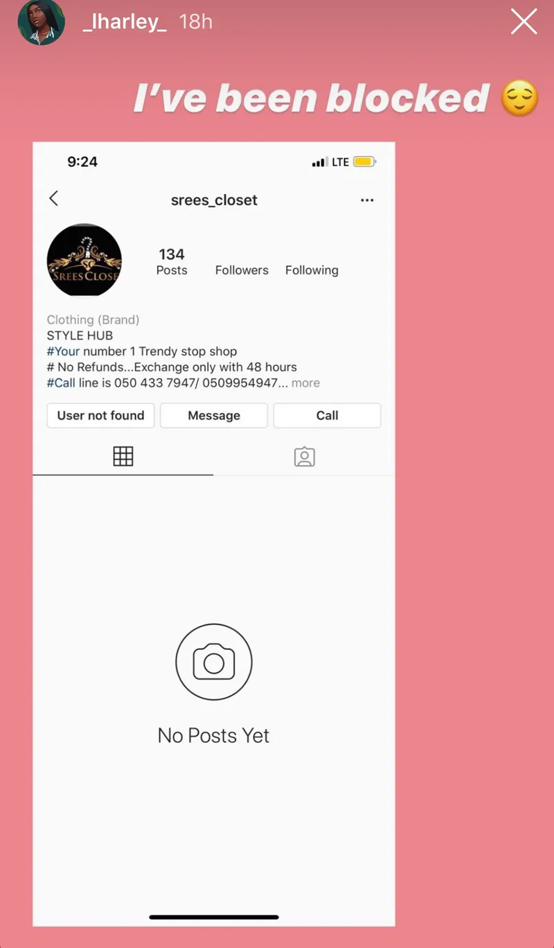 How style influencer, Lharley was duped by an Instagram store