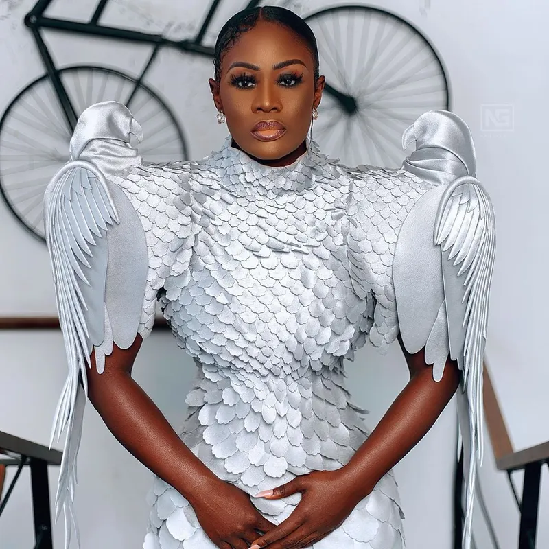 #GlitzStyleAwards19: Nana Akua Addo saved fashion in this Cary Santiago eagle dress