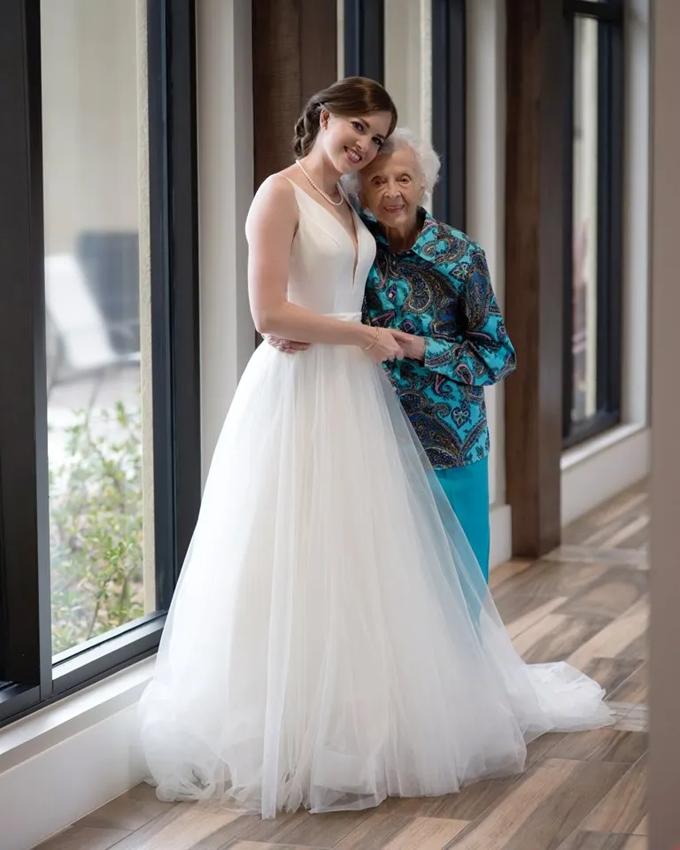 This bride’s grandmother couldn’t make it to her wedding so she flew to her side in an emotional dress reveal